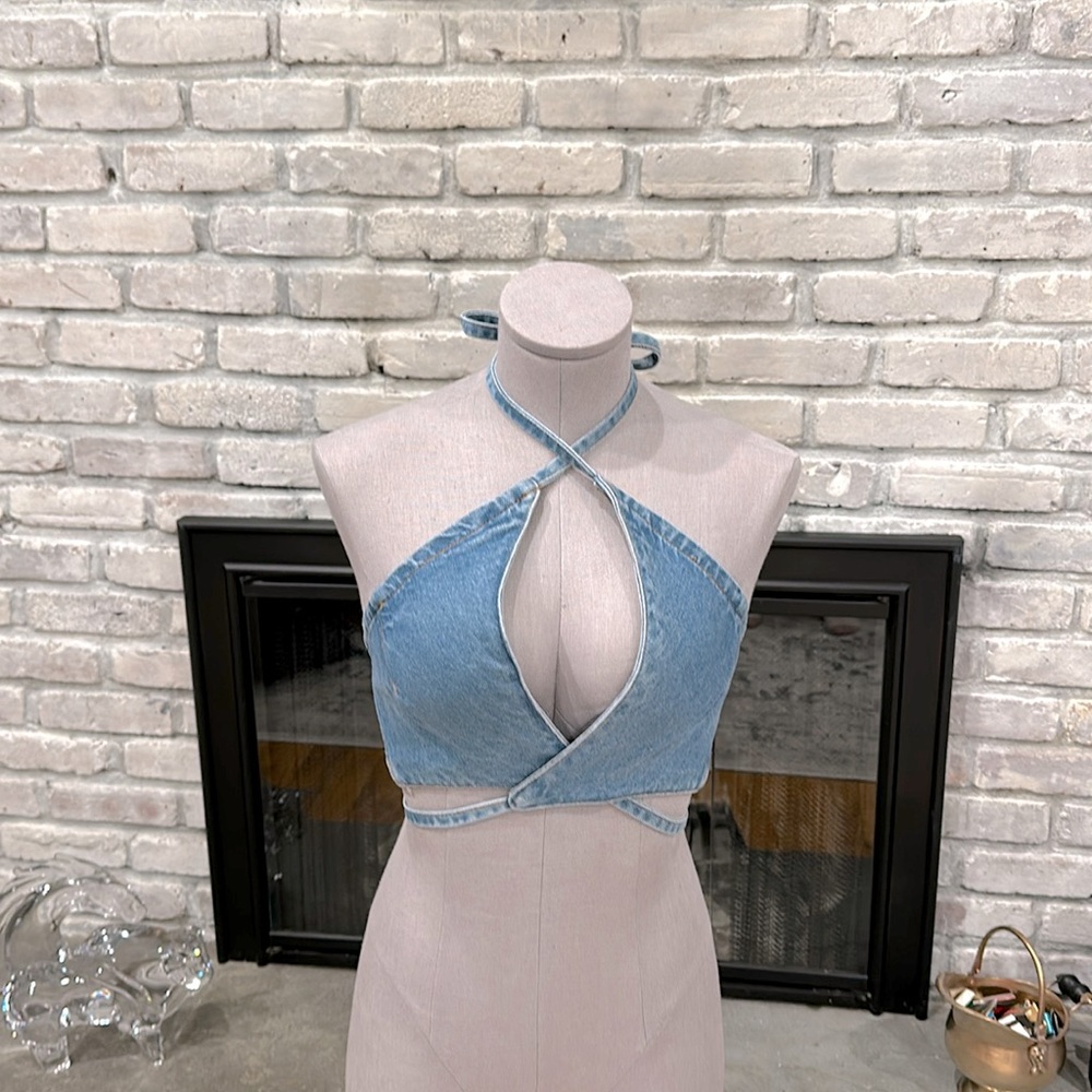 NWT Signature8 Denim Bra Wrap size M